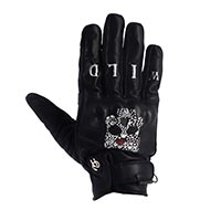 Helstons Skull Ete Leather Gloves Black