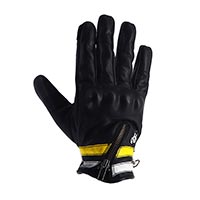 Helstons Ziper Ete Leather Gloves White Yellow