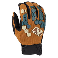 Klim Dakar Gloves Brown Petrol