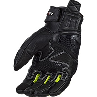 Ls2 Spark 2 Leather Gloves Black Hv Yellow