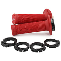 Domino D100 D-lock Lock On Grips Red