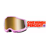 100% Accuri 2 Hundreds Goggle Mirrored Gold