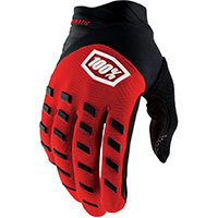 100% Airmatic Youth Gloves Red Black Kinder