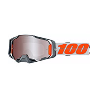 100% Armega Hiper Goggle Mirrored Silver