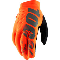 100% Brisker Mx Gloves Fluo Orange