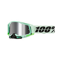 Maschera 100% Racecraft 2 Palomar Specchiato Argento