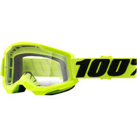 100% Strata 2 Yellow Fluo Goggle Lens Clear