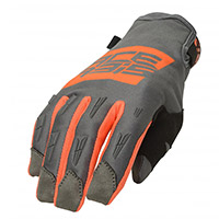Acerbis Mx Wp Ce Gloves Orange Grey