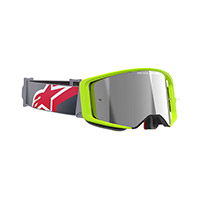 Maschera Alpinestars Supertech Corp Fluo Argento - img 2