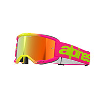 Masque Alpinestars Vision 5 Wordmark Rose Jaune