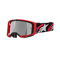 Masque Alpinestars Vision 8 Luar rouge argent