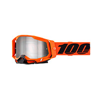 100% Racecraft 2 Neon Goggle Orange Mirrored