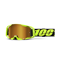 100% Armatic Goggle Neon Yellow Mirrored