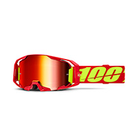 100% Armatic Goggle Neon Yellow Mirrored