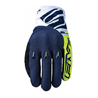 Five E3 Gloves Yellow Fluo Blue