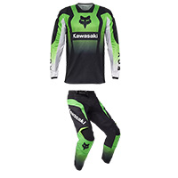 Completo Fox 180 Kawasaki verde fluo