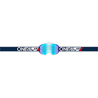 Maschera O Neal B-55 Cram blu bianco specchiato