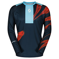 Scott Evo Dirt Jersey Sail Blue Fast Red