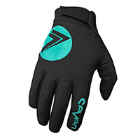 Seven Cold Weather Gloves Black Aqua