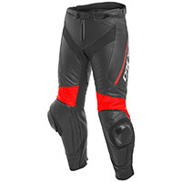 Dainese Delta 3 Leather Pants White Red