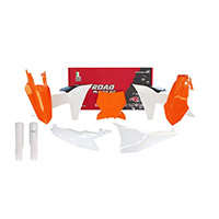Kit Plástico Protector Horquilla Racetech Ktm 24 blanco