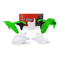 Racetech Kits De Plástico Kawasaki Replica 2018 5Pcs Fluo Verde Blanco