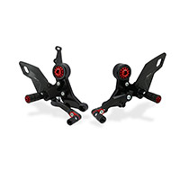 Commandes Reculées Cnc Racing Monster 937 Pilote Noires Rouge