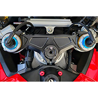 Tapa de anillo de dirección Cnc Racing Panigale V4 negro