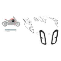 DBK Ducati Diavel V4 マット カーボン サイド パネル