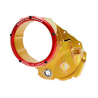 Tapa de embrague Ducabike 3D EVO CCDV05 dorado rojo