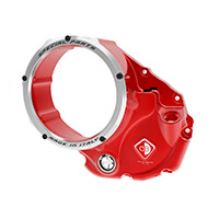 Tapa de embrague Ducabike 3D EVO CCDV05 rojo plateado