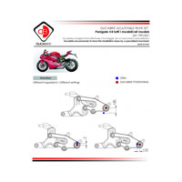 Ducabike Adjustable Rearset Sbk Panigale V4 Red