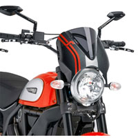 Puig Naked Windscreen Ducati Scrambler 15 Light Tint / Carbon