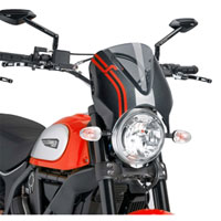 Puig Naked Windscreen Ducati Scrambler 15 Light Tint / Carbon