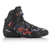 Alpinestars Faster 3 Shoes Grey Camo Red Fluo