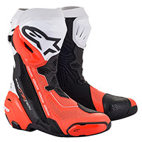 Alpinestars Supertech R Vented Boots Fluo Red White