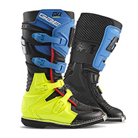 Botas chico Gaerne GXJ negro azul amarillo fluo