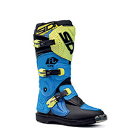 Sidi Flame Kid Boots Light Blue Lime Black Kid