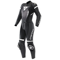 Mono Dainese Fulminea 2 piezas negro blanco