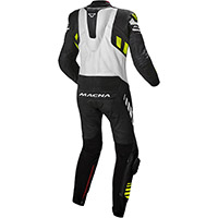 Macna Tracktix 1pc Suit Black White Yellow