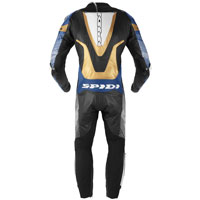 Spidi Supersonic Perforated Pro Leather Suit Blue Gold - 2