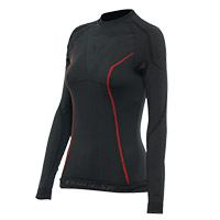 Dainese Thermo Ls Tee Lady Noir Rouge