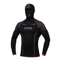 IXS 365 フード アンダーシャツ ブラック グレー