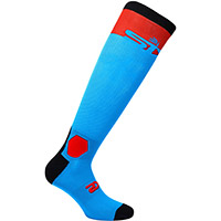Chaussettes Six2 Long Racing Turquoise Rouge