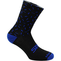 Six2 Merinos Socks Black Blue Line