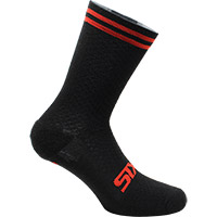 Six2 Merinos Socks Black Red Stripes