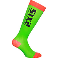 Chaussettes Six2 Recovery Vert Rouge