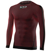 Camiseta manga larga SIX2 TS2 4season rojo oscuro